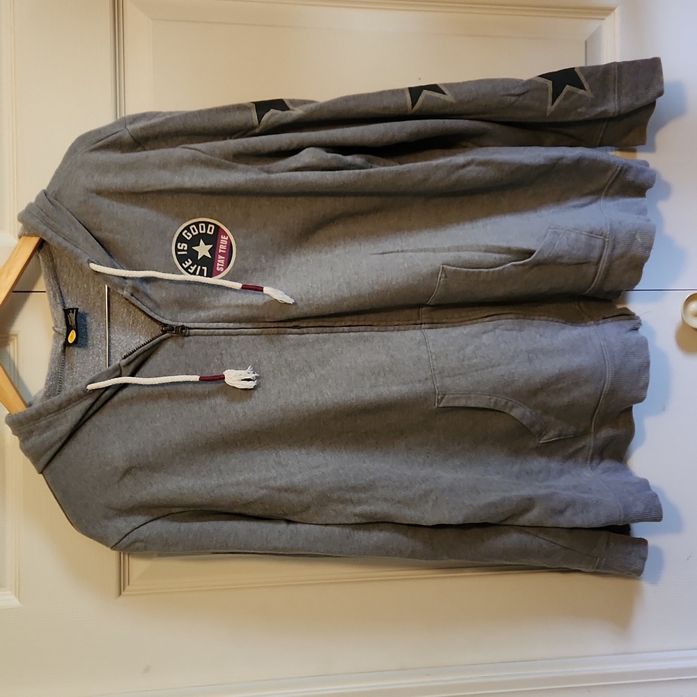 Life is Good Full Zip Relaxed Fit Hoodie XL